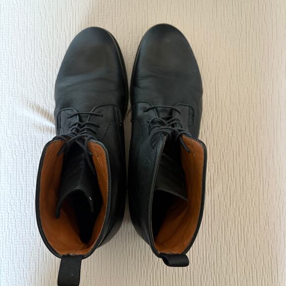 Mr. Bs Black Leather Lace-Up Boots 12 Made in Romania Butter Soft OldMoney - Picture 9 of 11